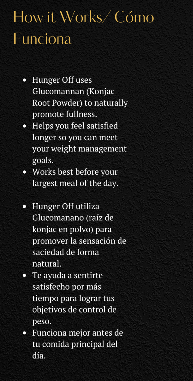 Hunger Off – Luxury Appetite Suppressant for Lasting Fullness